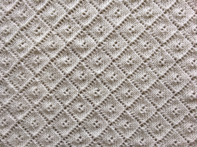 Mønster, strikket babytæppe